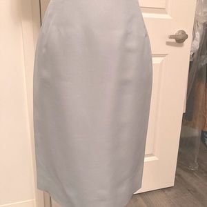 Valentino luxurious pencil skirt, bluish-grey colour, size 10, pure silk.